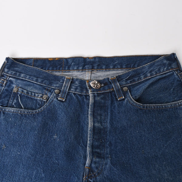 Very Good Condition CHROME HEARTS Denim Pants Levi's LEVI`S 501 Size 29 Black Used 4b013526
