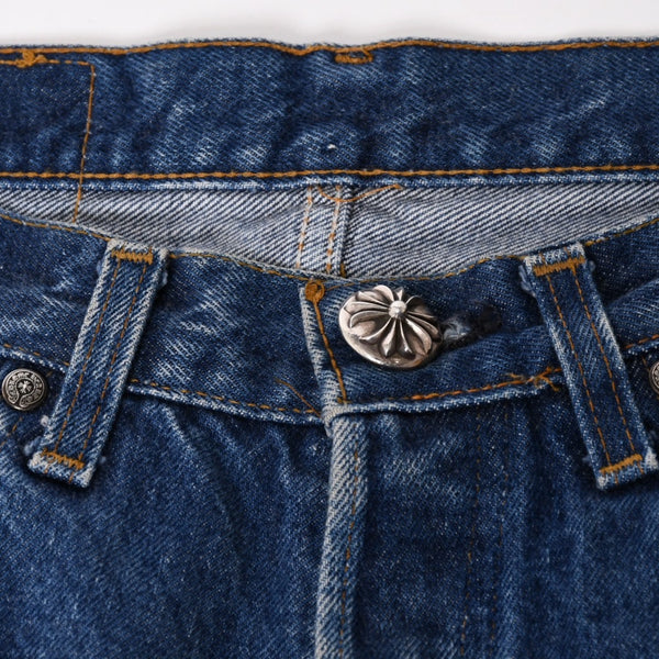 Very Good Condition CHROME HEARTS Denim Pants Levi's LEVI`S 501 Size 29 Black Used 4b013526