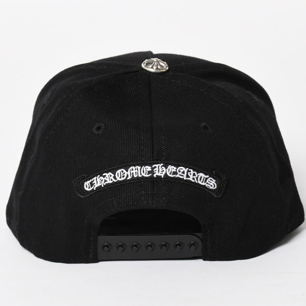 新品未使用 CHROME HEARTS クロムハーツ CHプラス ホースシュー 5パネル スナップバックキャップ ONE SIZE 51-61cm ブラック 中古 4a004539