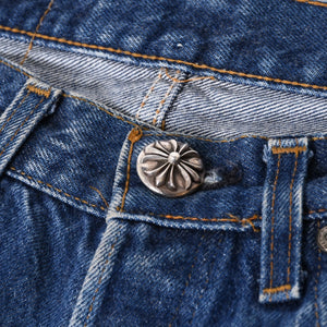 Very Good Condition CHROME HEARTS Denim Pants Levi's LEVI`S 501 Size 29 Black Used 4b013526