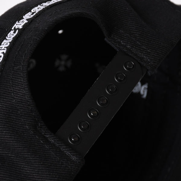 新品未使用 CHROME HEARTS クロムハーツ CHプラス ホースシュー 5パネル スナップバックキャップ ONE SIZE 51-61cm ブラック 中古 4a004539