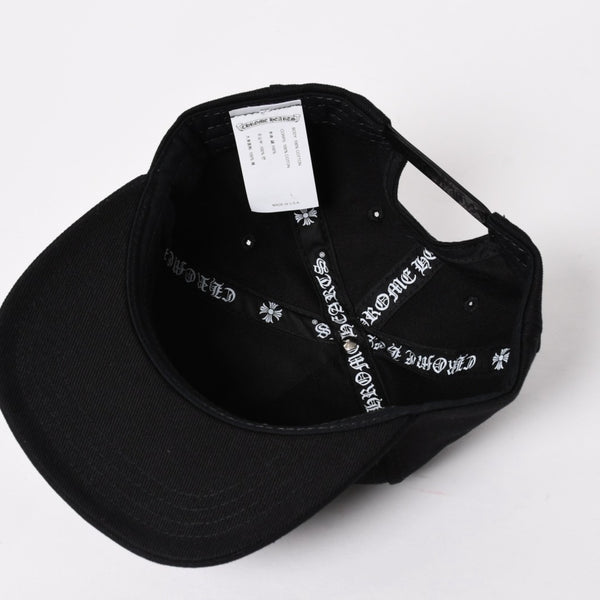 新品未使用 CHROME HEARTS クロムハーツ CHプラス ホースシュー 5パネル スナップバックキャップ ONE SIZE 51-61cm ブラック 中古 4a004539