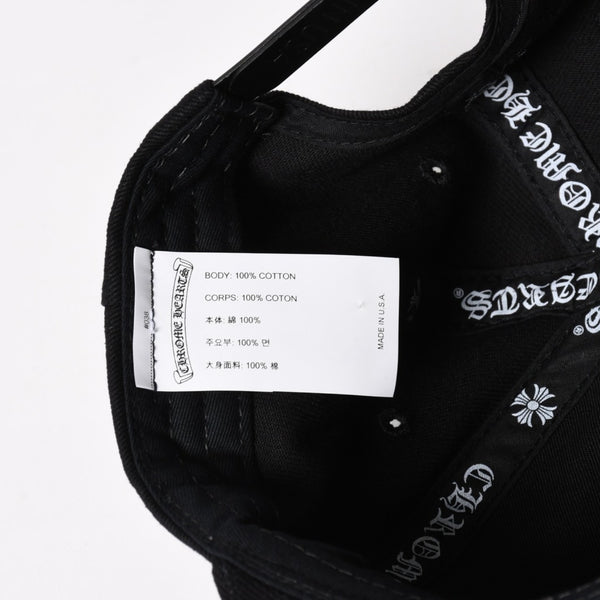 新品未使用 CHROME HEARTS クロムハーツ CHプラス ホースシュー 5パネル スナップバックキャップ ONE SIZE 51-61cm ブラック 中古 4a004539