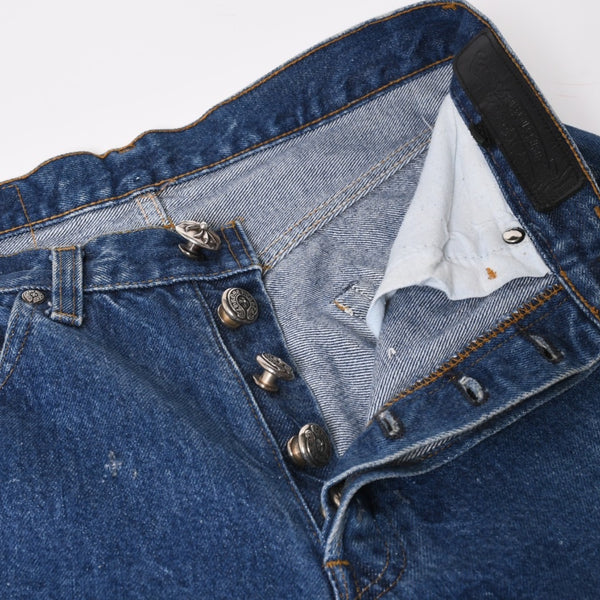 Very Good Condition CHROME HEARTS Denim Pants Levi's LEVI`S 501 Size 29 Black Used 4b013526