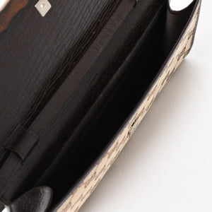 極美品 GUCCI グッチ ハンドバッグ ショルダーバッグ GGキャンバス 117594 バンブー ブラウン シルバー金具 中古 4a005053