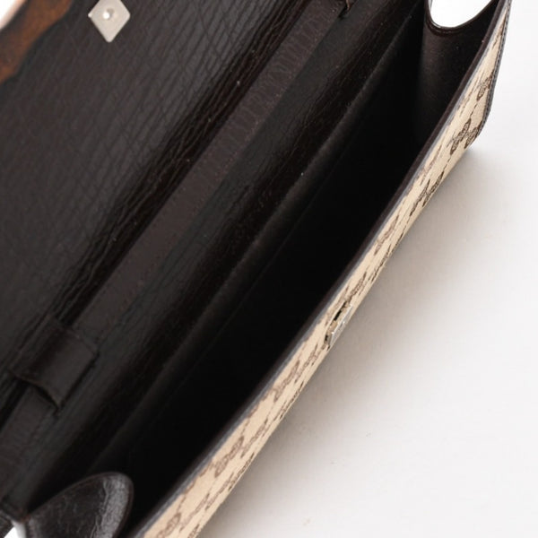 極美品 GUCCI グッチ ハンドバッグ ショルダーバッグ GGキャンバス 117594 バンブー ブラウン シルバー金具 中古 4a005053