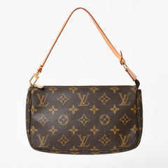 極美品 LOUIS VUITTON ルイヴィトン ポシェット アクセソワール アクセサリーポーチ M51980 モノグラム ブラウン 中古 4a004873
