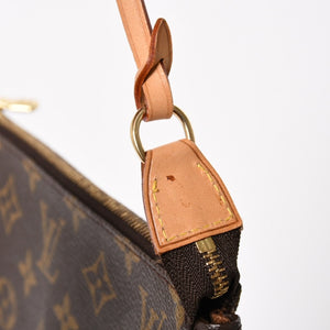 極美品 LOUIS VUITTON ルイヴィトン ポシェット アクセソワール アクセサリーポーチ M51980 モノグラム ブラウン 中古 4a004873