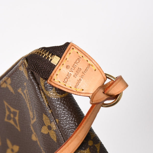 極美品 LOUIS VUITTON ルイヴィトン ポシェット アクセソワール アクセサリーポーチ M51980 モノグラム ブラウン 中古 4a004873