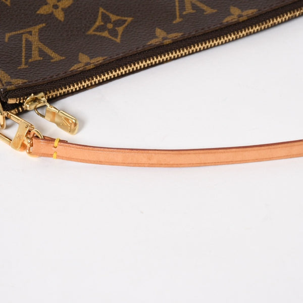 極美品 LOUIS VUITTON ルイヴィトン ポシェット アクセソワール アクセサリーポーチ M51980 モノグラム ブラウン 中古 4a004873
