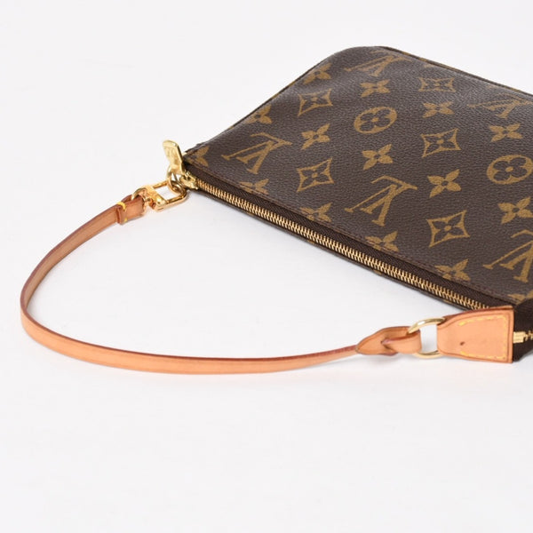 極美品 LOUIS VUITTON ルイヴィトン ポシェット アクセソワール アクセサリーポーチ M51980 モノグラム ブラウン 中古 4a004873
