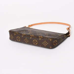極美品 LOUIS VUITTON ルイヴィトン ポシェット アクセソワール アクセサリーポーチ M51980 モノグラム ブラウン 中古 4a004873