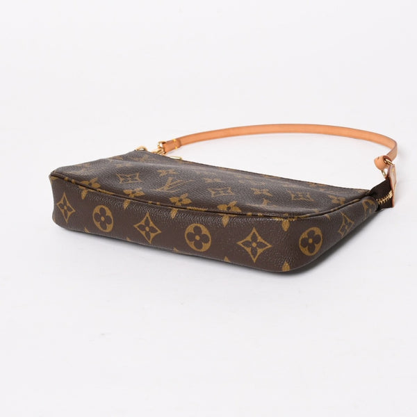 極美品 LOUIS VUITTON ルイヴィトン ポシェット アクセソワール アクセサリーポーチ M51980 モノグラム ブラウン 中古 4a004873