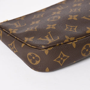 極美品 LOUIS VUITTON ルイヴィトン ポシェット アクセソワール アクセサリーポーチ M51980 モノグラム ブラウン 中古 4a004873