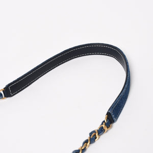 Very Good Condition CHANEL Vanity Chain Shoulder Bag AS1336 28th Series Coco Mark Denim Wild Stitch Gold Hardware Used 4b013565