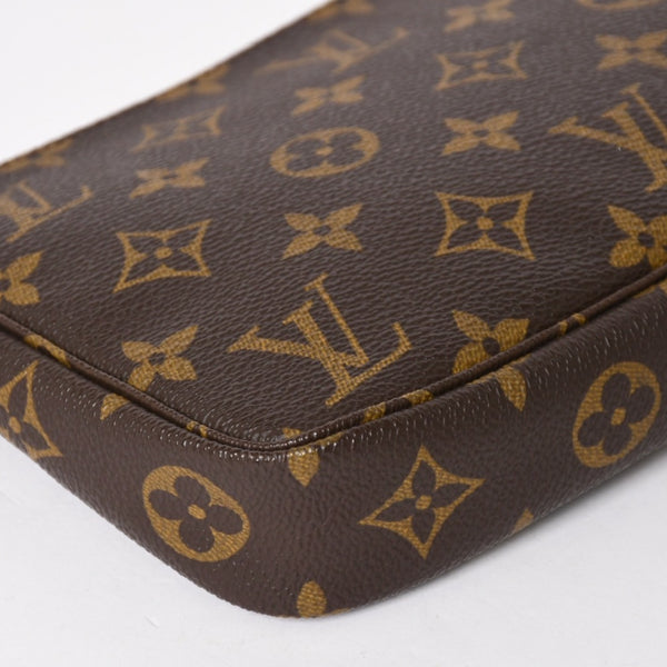 極美品 LOUIS VUITTON ルイヴィトン ポシェット アクセソワール アクセサリーポーチ M51980 モノグラム ブラウン 中古 4a004873