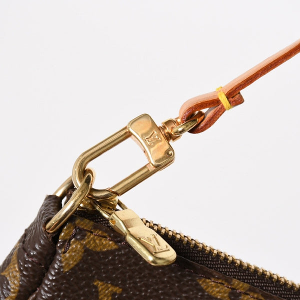 極美品 LOUIS VUITTON ルイヴィトン ポシェット アクセソワール アクセサリーポーチ M51980 モノグラム ブラウン 中古 4a004873