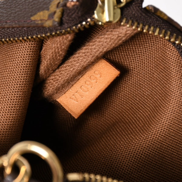 極美品 LOUIS VUITTON ルイヴィトン ポシェット アクセソワール アクセサリーポーチ M51980 モノグラム ブラウン 中古 4a004873