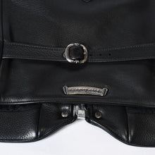 Load image into Gallery viewer, 極美品 CHROME HEARTS クロムハーツ 6BTN ZIP FRNT VEST ラージクロス レザーベスト サイズM ダガー クロスボール 中古 4b013777