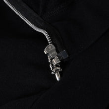 Load image into Gallery viewer, 新品同様 CHROME HEARTS クロムハーツ ジップアップ パーカー ブラック 新型 ラベルロゴ ブラック レッド ホワイト サイズ M 美品 中古 4b013756