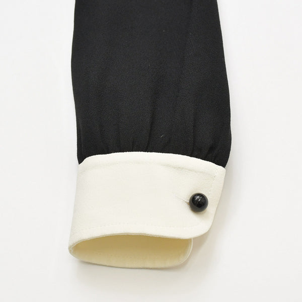 極美品 CELINE セリーヌ ドレス ワンピース 2R109865C アセテート レーヨン サイズ34 ブラック 中古 4b013833