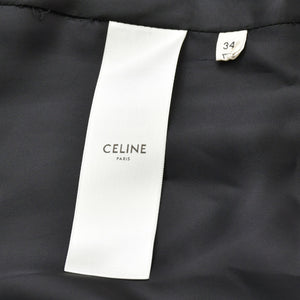極美品 CELINE セリーヌ ドレス ワンピース 2R109865C アセテート レーヨン サイズ34 ブラック 中古 4b013833