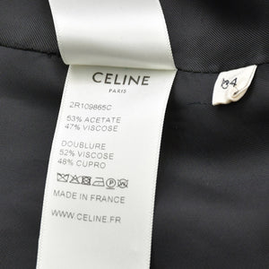 極美品 CELINE セリーヌ ドレス ワンピース 2R109865C アセテート レーヨン サイズ34 ブラック 中古 4b013833
