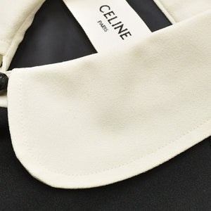極美品 CELINE セリーヌ ドレス ワンピース 2R109865C アセテート レーヨン サイズ34 ブラック 中古 4b013833