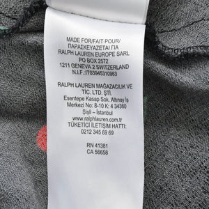 極美品 POLO RALPH LAUREN ポロ ラルフローレン ワンピース チェリープリント クレープ ドレス ブラック レッド グリーン サイズ0 中古 4b013835