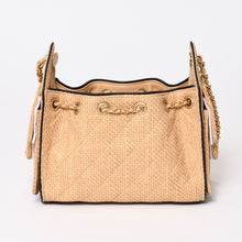 Load image into Gallery viewer, 新品同様 CHANEL シャネル 26SS CHANEL 25 ミニ ワンショルダーバッグ AS5631 ランダム番台 ココマーク ラフィア ベージュ 中古 4b013843