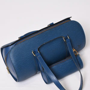 LOUIS VUITTON ルイヴィトン ハンドバッグ パピヨン スフロ エピ ブルー M52225 美品 中古 4b010061