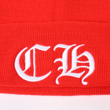 Load image into Gallery viewer, 新品未使用 CHROME HEARTS クロムハーツ ACRYL WATCH CAP アクリルワッチキャップ ビーニー ONE SIZE 22cm CHロゴ刺繍 レッド 中古 4b013880