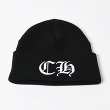 Load image into Gallery viewer, 新品未使用 CHROME HEARTS クロムハーツ ニットキャップ ビーニー CHロゴ 刺繍 ブラック アクリル ONE SIZE 中古 4b013896