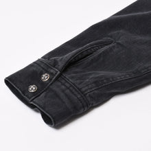 Load image into Gallery viewer, 極美品 CHROME HEARTS クロムハーツ WORK DOG ワークドッグ シャツジャケット サイズS キルティング クロスボール ブラック 中古 4b013907