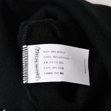 Load image into Gallery viewer, 新品未使用 CHROME HEARTS クロムハーツ ニットキャップ ビーニー CHロゴ 刺繍 ブラック アクリル ONE SIZE 中古 4b013896