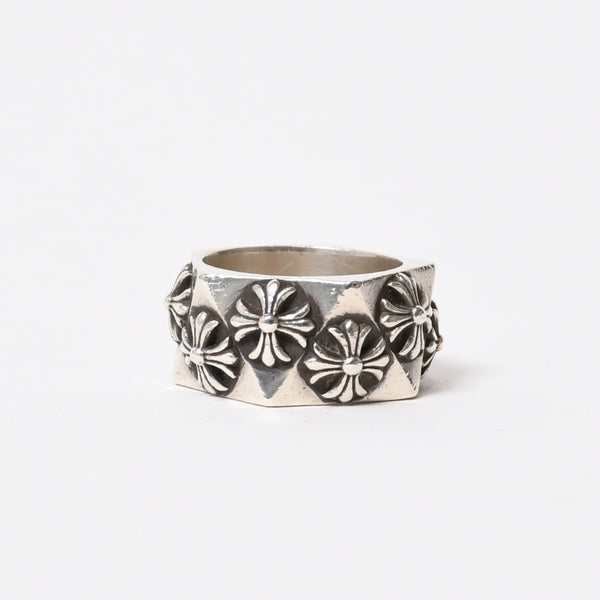 極美品 CHROME HEARTS クロムハーツ ペンタゴンリング 指輪 CHプラス 2014刻印 14号 重量16.9g シルバー925 中古 4b013874