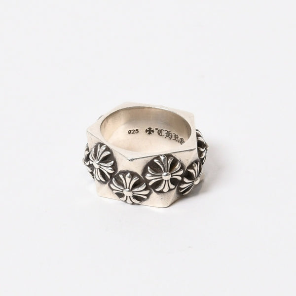 極美品 CHROME HEARTS クロムハーツ ペンタゴンリング 指輪 CHプラス 2014刻印 14号 重量16.9g シルバー925 中古 4b013874