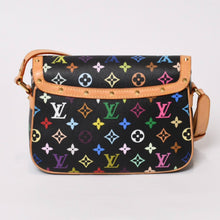 Load image into Gallery viewer, LOUIS VUITTON ルイヴィトン ソローニュ ショルダーバッグ M92639 モノグラム マルチカラー ブラック 村上隆 美品 中古 4b013947