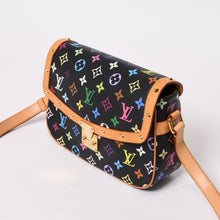 Load image into Gallery viewer, LOUIS VUITTON ルイヴィトン ソローニュ ショルダーバッグ M92639 モノグラム マルチカラー ブラック 村上隆 美品 中古 4b013947