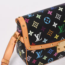 Load image into Gallery viewer, LOUIS VUITTON ルイヴィトン ソローニュ ショルダーバッグ M92639 モノグラム マルチカラー ブラック 村上隆 美品 中古 4b013947