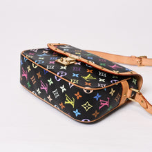 Load image into Gallery viewer, LOUIS VUITTON ルイヴィトン ソローニュ ショルダーバッグ M92639 モノグラム マルチカラー ブラック 村上隆 美品 中古 4b013947