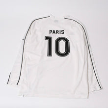 Load image into Gallery viewer, BALENCIAGA バレンシアガ 24SS PARIS SOCCER テクニカルジャージ 長袖Tシャツ 778972 サイズ2 サッカーシリーズ ホワイト 美品 中古 4b013945