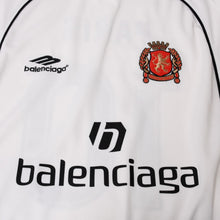 Load image into Gallery viewer, BALENCIAGA バレンシアガ 24SS PARIS SOCCER テクニカルジャージ 長袖Tシャツ 778972 サイズ2 サッカーシリーズ ホワイト 美品 中古 4b013945