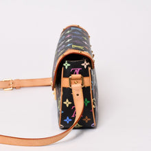 Load image into Gallery viewer, LOUIS VUITTON ルイヴィトン ソローニュ ショルダーバッグ M92639 モノグラム マルチカラー ブラック 村上隆 美品 中古 4b013947