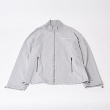 Load image into Gallery viewer, 極美品 MIUMIU ミュウミュウ フリース スウェットシャツ MJL042 サイズM ジップアップ グレー ロゴ刺繍 中古 4b013850