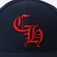 Load image into Gallery viewer, 極美品 CHROME HEARTS クロムハーツ CH BASEBALL TRUCKER CAP CHベースボール トラッカーキャップ ONE SIZE ネイビー CH刺繍 中古 4b013923