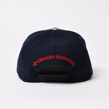 Load image into Gallery viewer, 極美品 CHROME HEARTS クロムハーツ CH BASEBALL TRUCKER CAP CHベースボール トラッカーキャップ ONE SIZE ネイビー CH刺繍 中古 4b013923