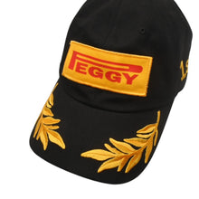 Load image into Gallery viewer, Peggy Goods キャップ 帽子 F1 表彰台オマージュ ポディウムロゴ 刺繍キャップ つば リーフ刺繍 美品 中古 4b013791