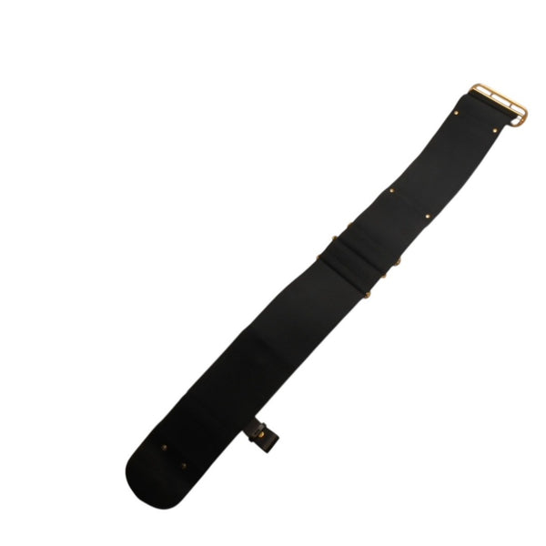 極美品 CHRISTIAN DIOR クリスチャンディオール ウエストベルト 23-MA-0282 SM レザー ブラック ゴールド金具 中古 4b013838