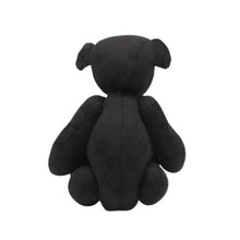 Load image into Gallery viewer, 極美品 GUCCI グッチ GGキャンバス ファー ぬいぐるみ 人形 テディーベア クマ ブラック 黒 中古 4b013108